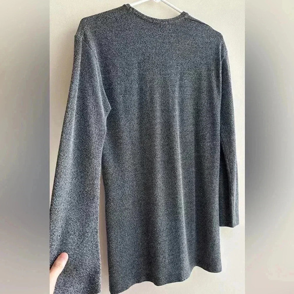 ZARA Grey and Silver Tunic Sweater, Long Sleeve Gothic Blouse, Size Medium - Picture 16 of 16